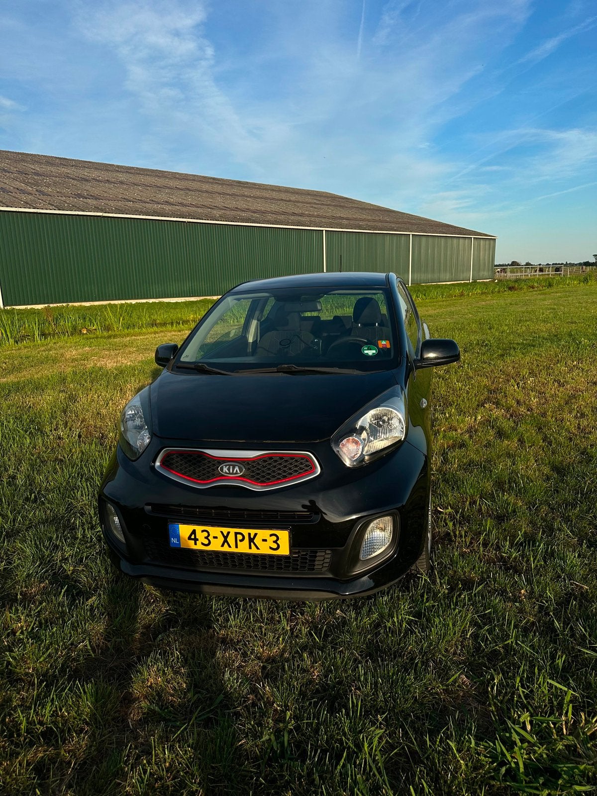 Kia Picanto 1.2 Cvvt 3-DRS 2012 Zwart, Auto's, Kia, Voorwielaandrijving, Stof, Zwart, 4 cilinders