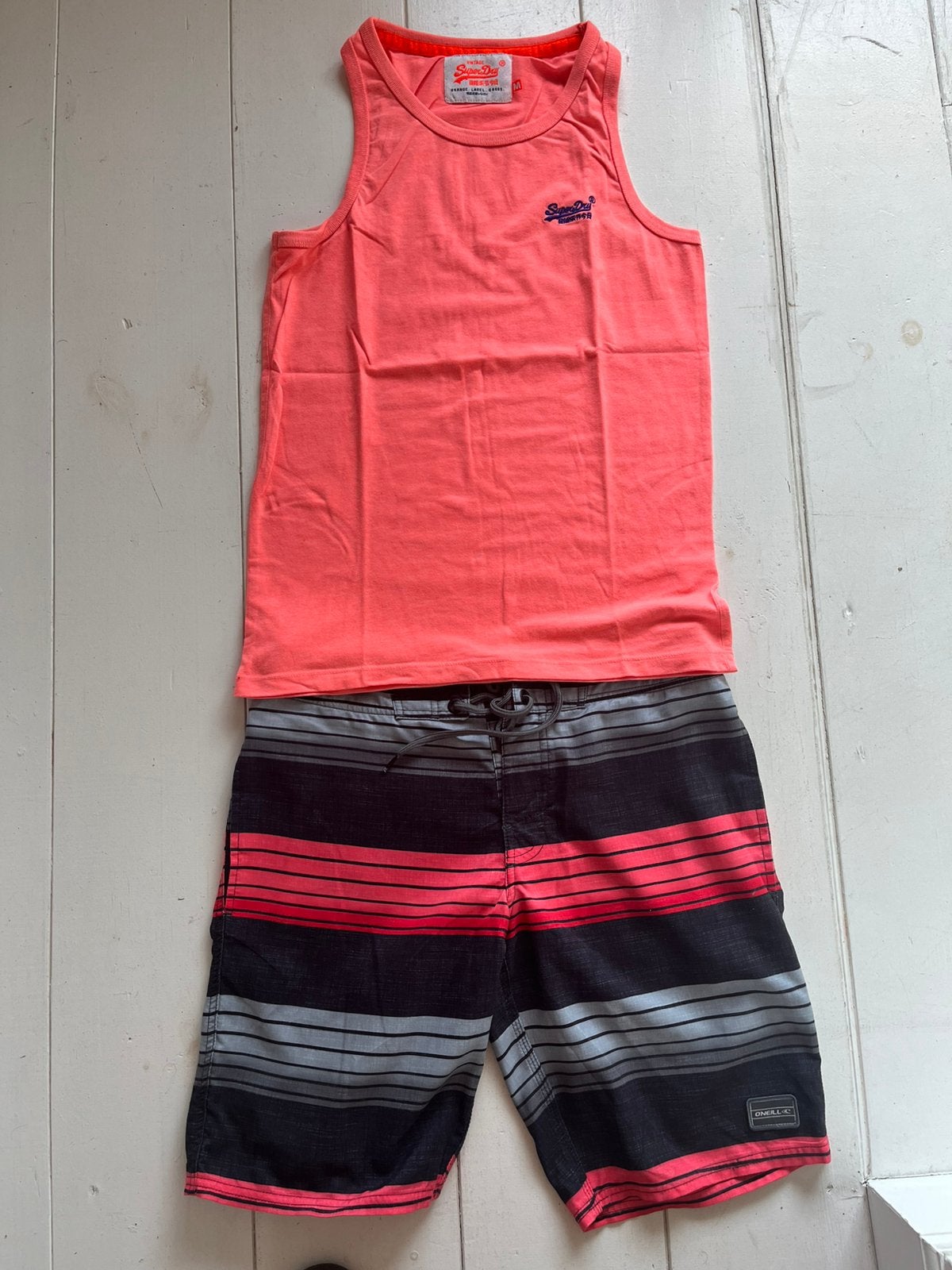 zgan Oneill zwemshort + SuperDry hemd mt M, Kleding | Heren, Badmode en Zwemkleding, Ophalen of Verzenden, Maat 48/50 (M), Blauw