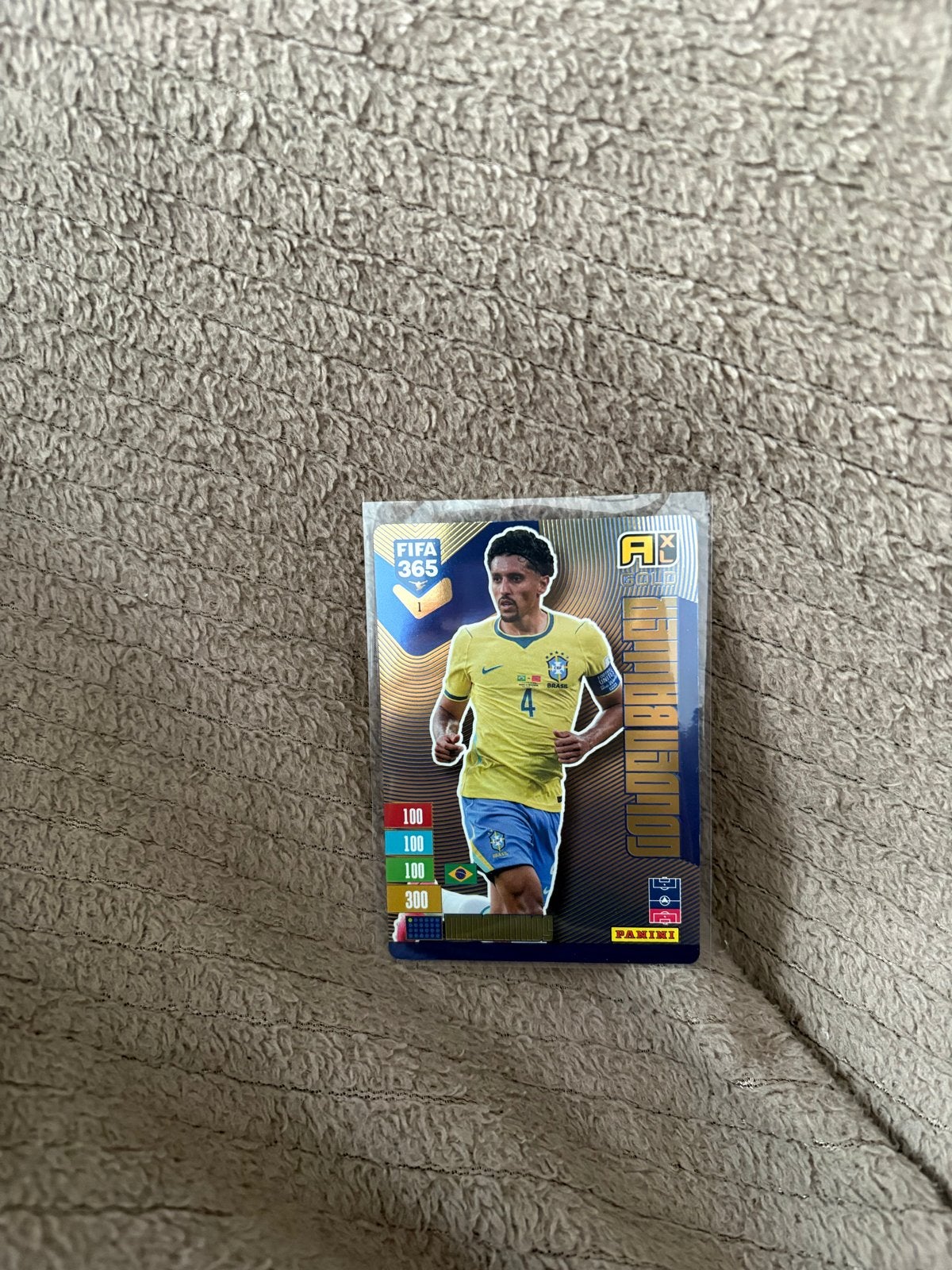 Golden baller Marquinos Panini FIFA 365 Adrenalyn XL 2027, Ophalen of Verzenden, Zo goed als nieuw, Buitenlandse clubs, Spelerskaart