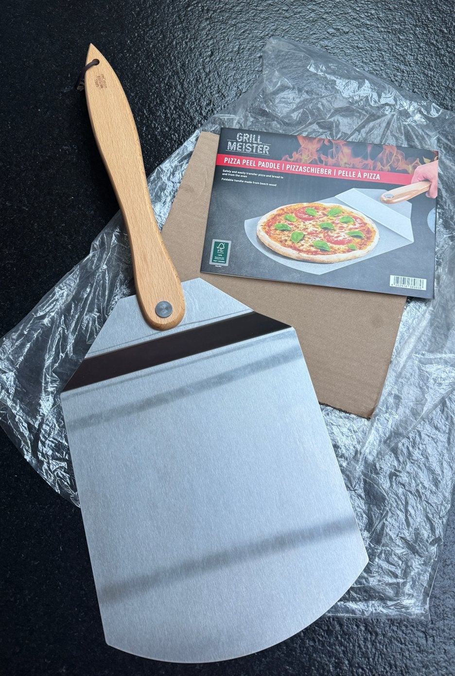 Grill Meister Pizza Peel Paddle en Pizzasteen, Ophalen, Overige typen, Hout, Zo goed als nieuw