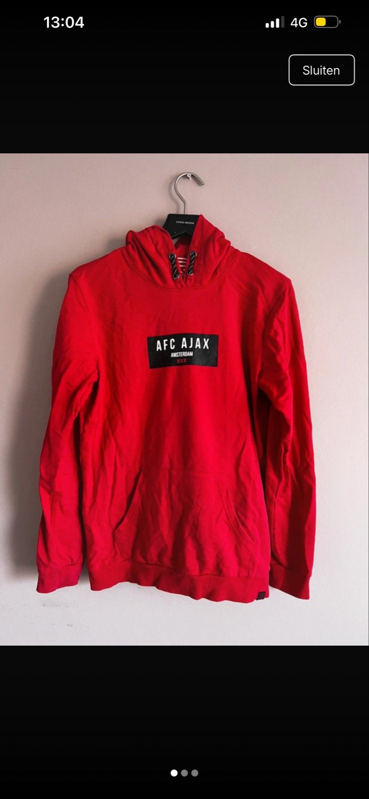 Rode Ajax hoodie maat 176, Verzenden, Zo goed als nieuw, Jongen of Meisje, Trui of Vest