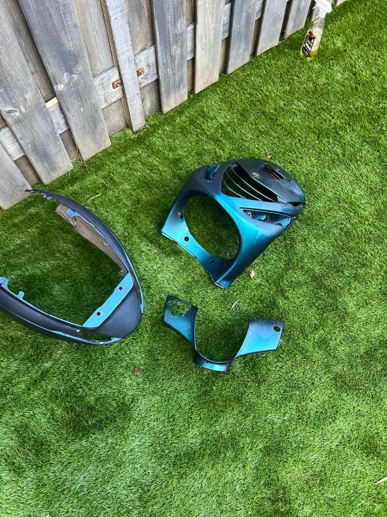 Zip SP Kappen Set Neon Blauw Paars - Lichte Schade, Ophalen of Verzenden, Gebruikt, Kap, Piaggio