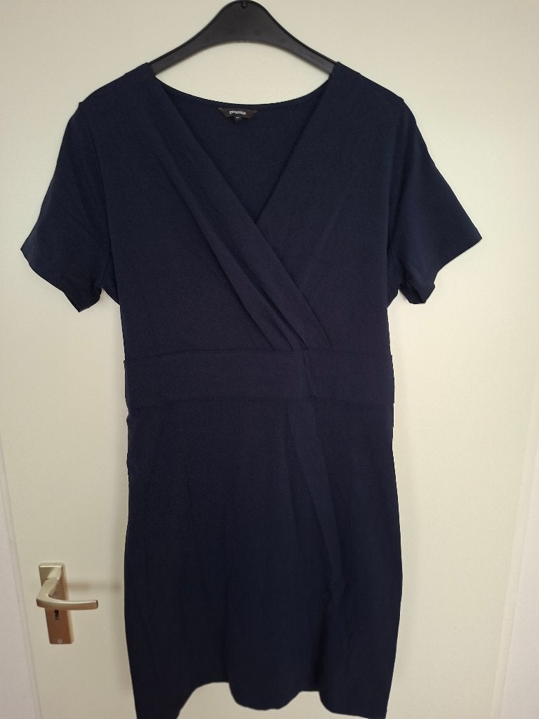 Nieuw: Blauwe overslag jurk, maat 48, Promiss, Promiss, Blauw, Maat 46/48 (XL) of groter, Nieuw