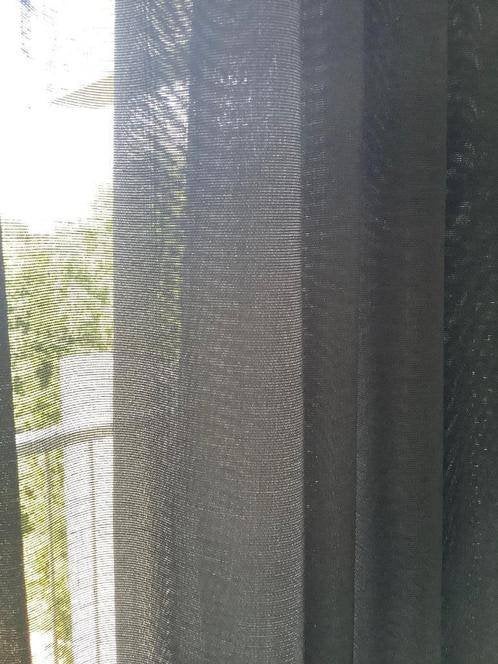 2 kant & klaar luxe gordijnen B x 340 totaal donkergrijs, Ophalen, Loodveter, Grijs, 260 cm