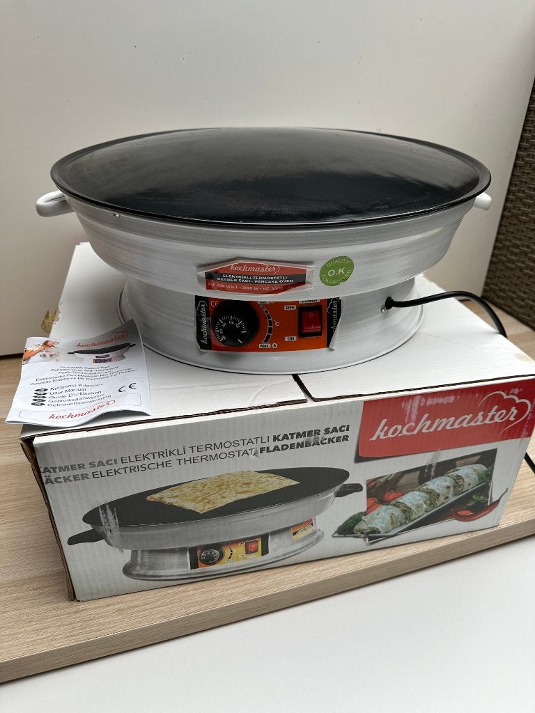 Kochmaster elektrische katmer sac / pancake oven 2000W, Ophalen, 4 kookzones, Zo goed als nieuw, Vrijstaand