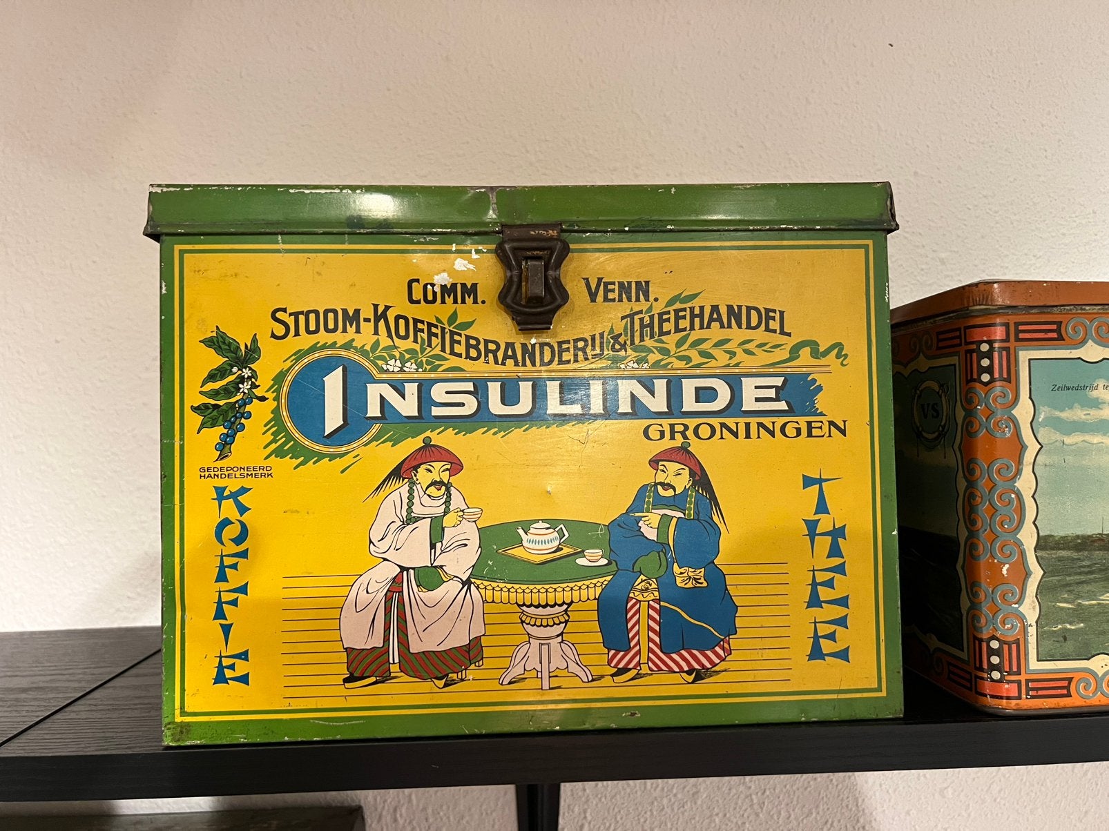 Insulinde thee Groningen blik, Ophalen of Verzenden, Zo goed als nieuw, Thee