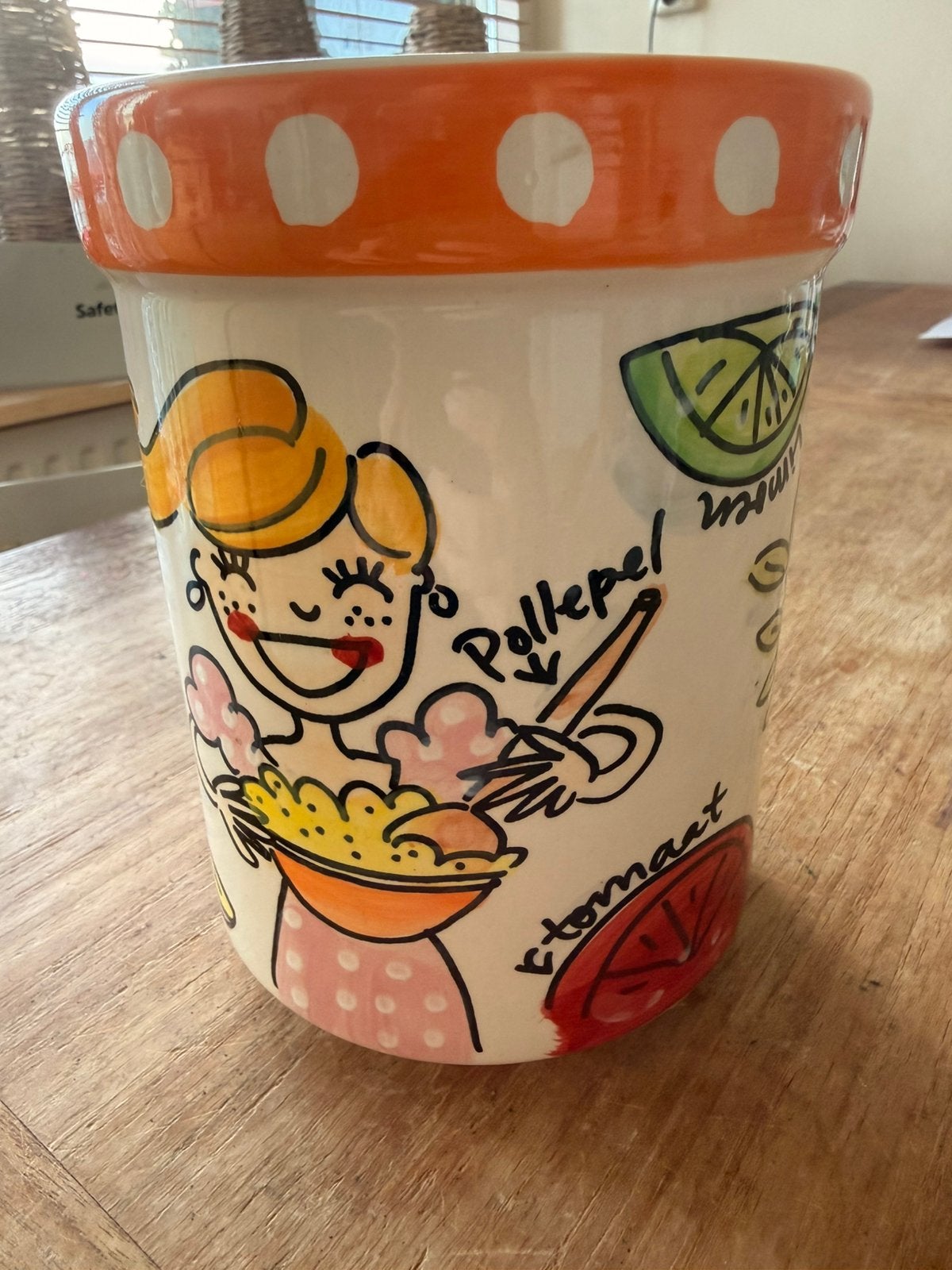 Blond Amsterdam pollepelpot, Ophalen, Zo goed als nieuw, Aardewerk