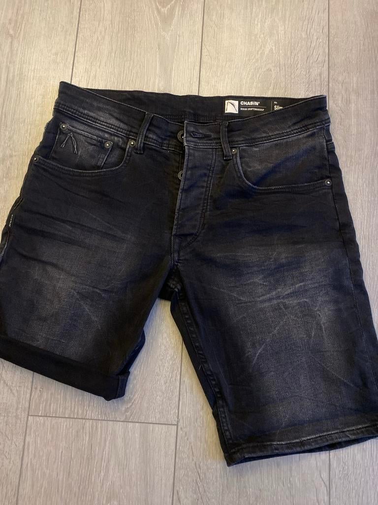 Chasin korte spijkerbroek slim fit maat S, Ophalen of Verzenden, Zo goed als nieuw, Zwart, W32 (confectie 46) of kleiner