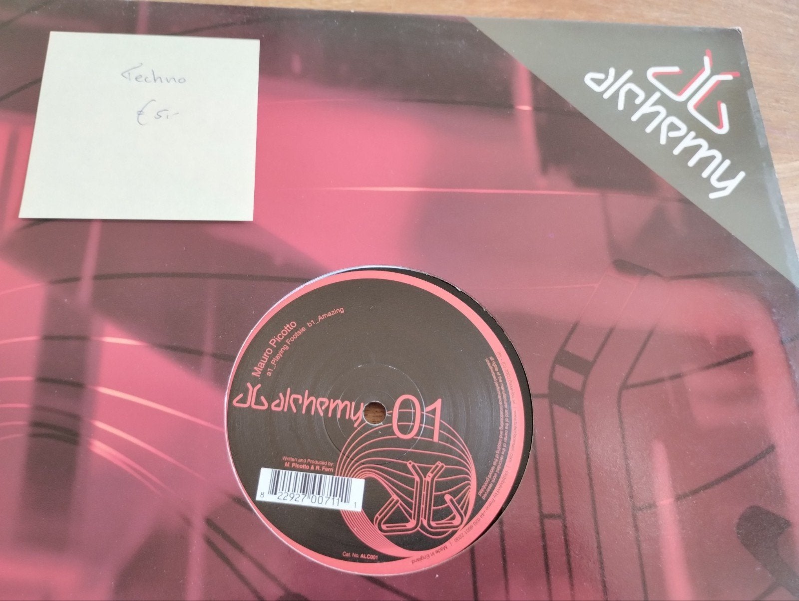 Mauro Picotto - Alchemy 01 (Techno 12"  Vinyl), Cd's en Dvd's, Vinyl | Dance en House, LP, Ophalen of Verzenden, Zo goed als nieuw