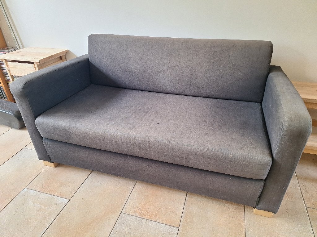 GRATIS Ikea tweepersoons bank slaapbank, Huis en Inrichting, Ophalen, Gebruikt, Tweepersoons, 75 tot 100 cm
