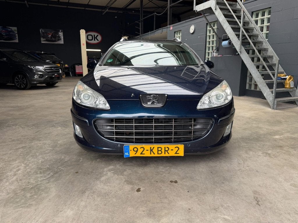 Peugeot 407 SW 2.0 ST GLASDAK-CLIMA-TREKHAAK, Auto's, Stof, Gebruikt, 4 cilinders, Blauw