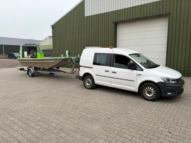 Elektrische werkboot met kanteltrailer, Ophalen, Gebruikt, Buitenboordmotor, 5 m