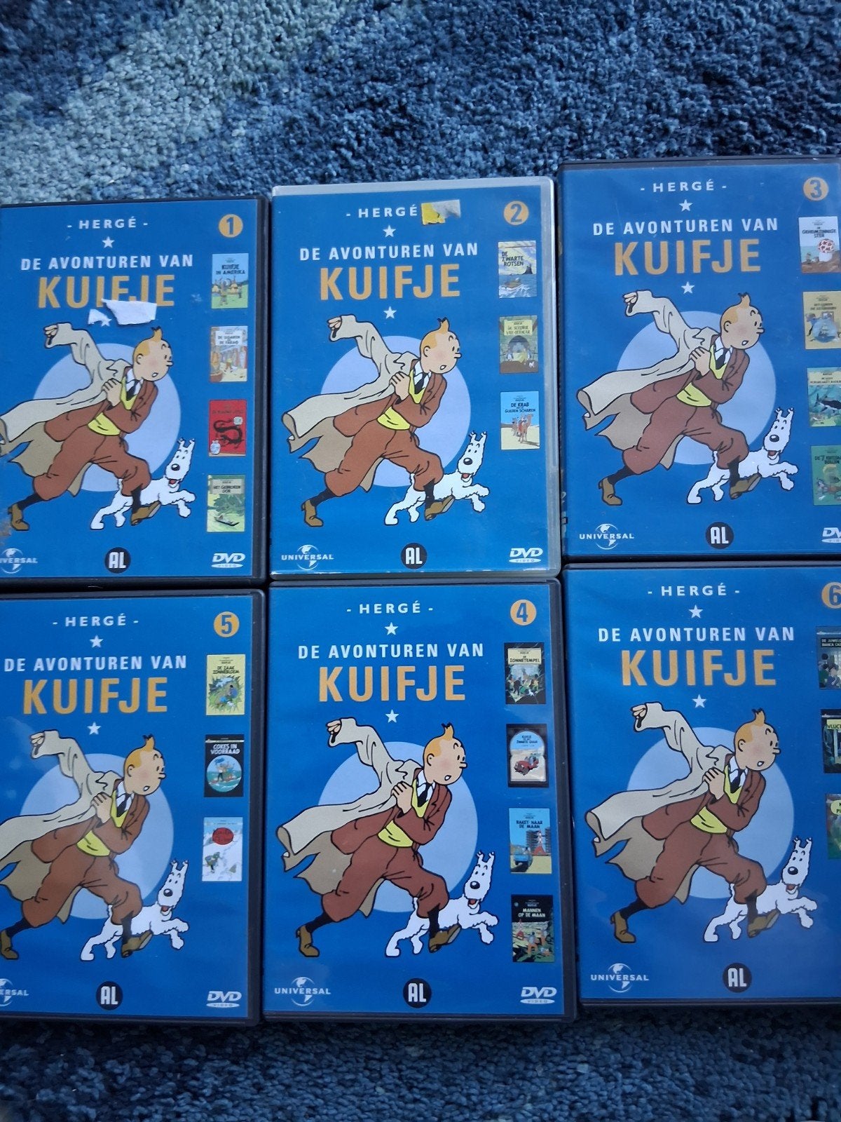 De Avonturen van Kuifje - Complete DVD Boxset (6 delen), Alle leeftijden, Boxset, Ophalen of Verzenden, Zo goed als nieuw