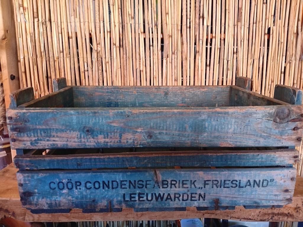 Houten krat Friesland, Antiek en Kunst, Curiosa en Brocante, Ophalen of Verzenden