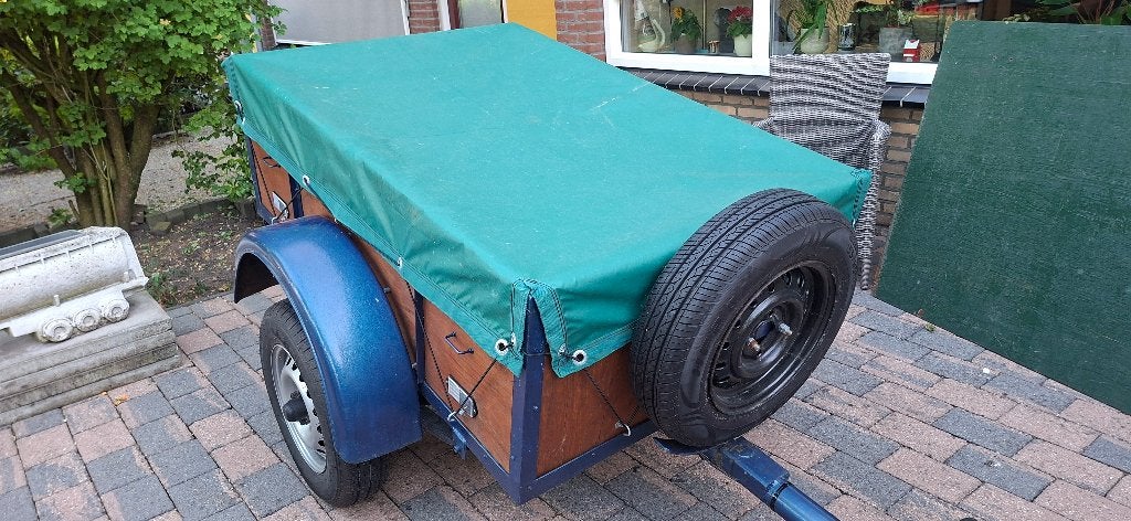 Mooie (bagage) aanhanger, Ophalen, Gebruikt