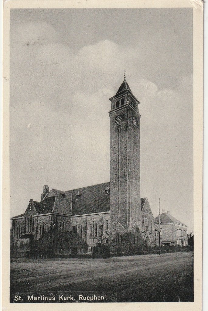 Rucphen (N.Br.) - St, Martinus Kerk., Verzamelen, Ophalen of Verzenden, 1940 tot 1960, Ongelopen, Noord-Brabant