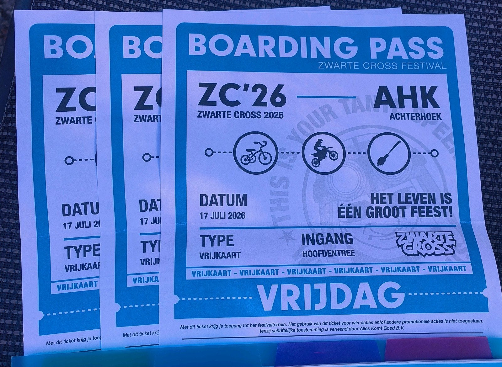 Zwarte Cross tickets Vrijdag 17 juli 3 X, Eén persoon