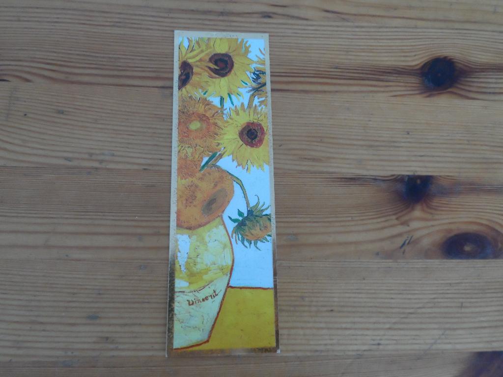 Boekenlegger - vincent van gogh - zonnebloemen, Verzamelen, Ophalen of Verzenden, Gebruikt, Overige onderwerpen