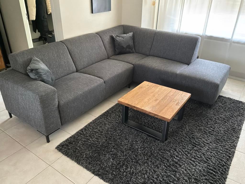 Zo goed als nieuwe bankstel - Hoekbank grijs, Huis en Inrichting, Banken | Bankstellen, Ophalen, 250 tot 300 cm, Hoekbank, 75 tot 100 cm