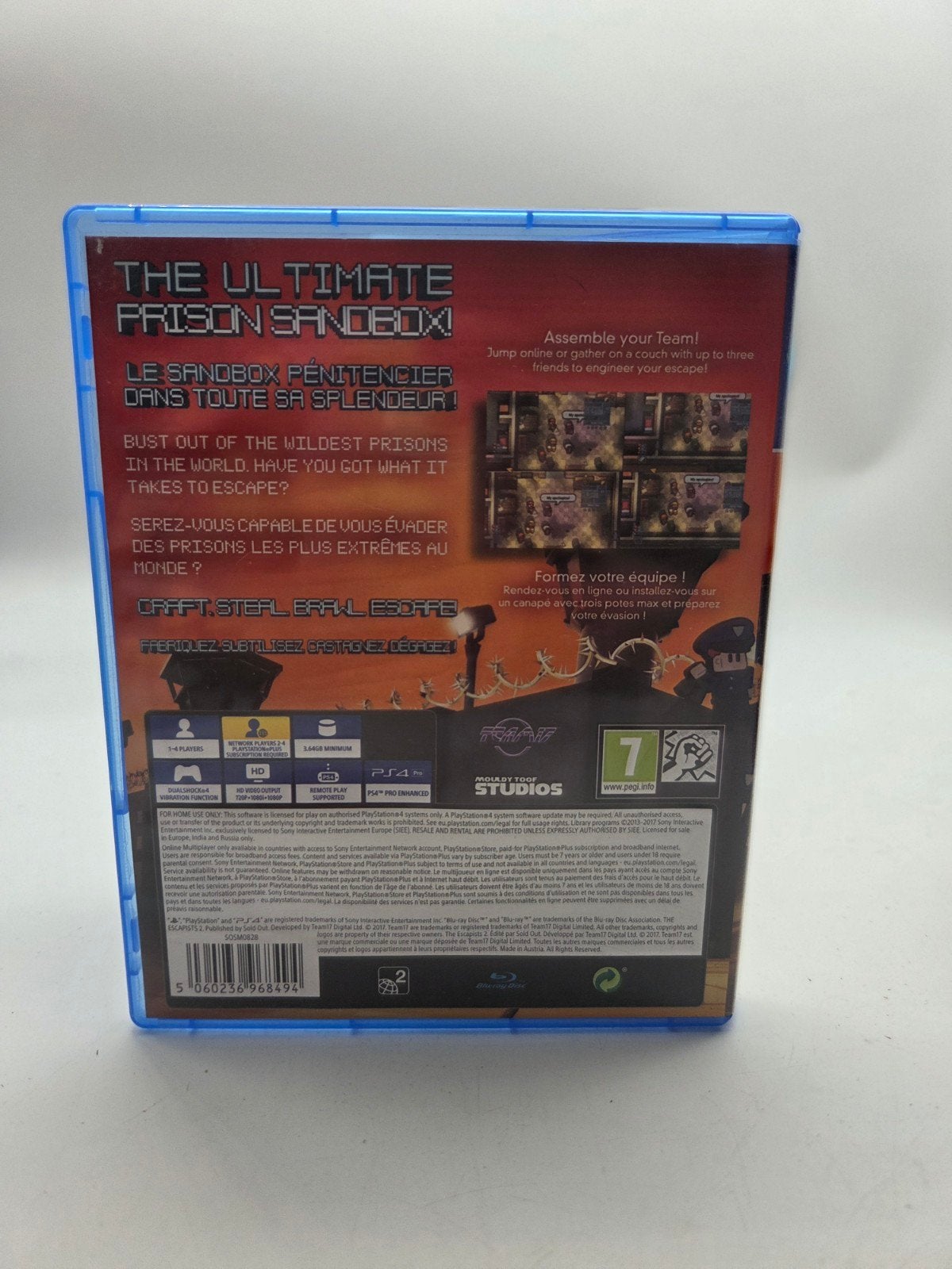 The Escapists 2 PS4 - Ontsnap uit de gevangenis!, Support@team17.com, Zo goed als nieuw, Eén computer, Strategie en Constructie