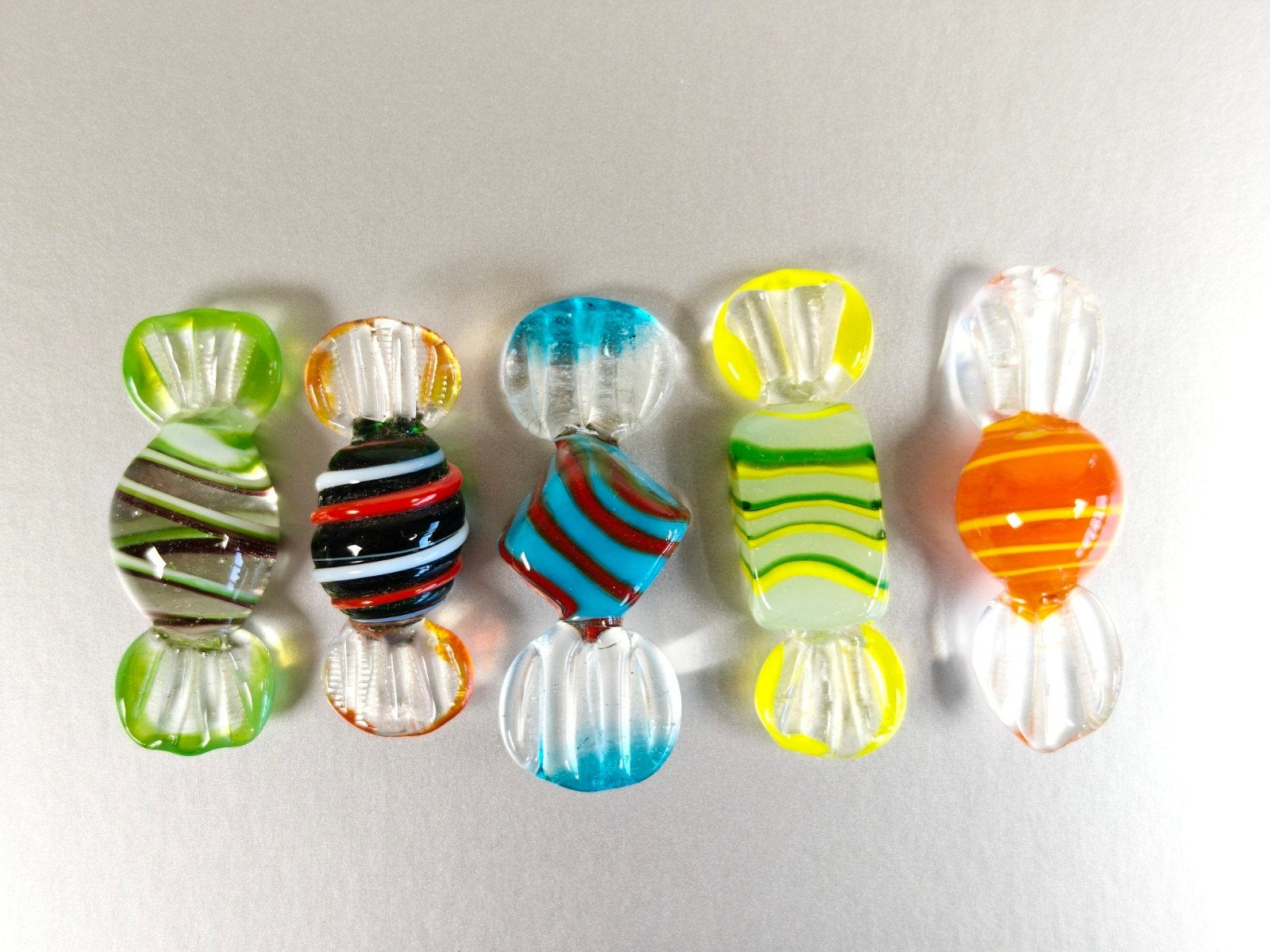 Murano glazen snoepjes. Vintage. Glas, Ophalen of Verzenden, Zo goed als nieuw, 17 tot 18, Dame