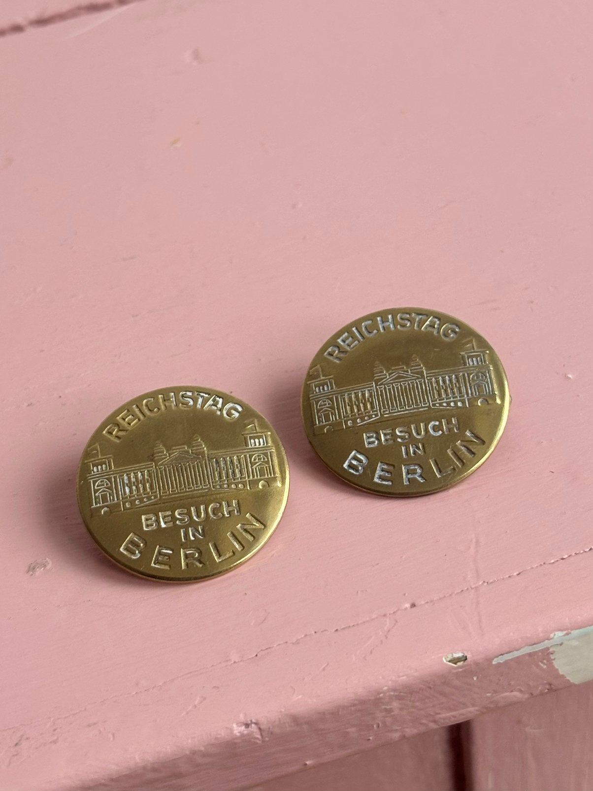 Vintage reichstag Berlijn Souvenirspelden, Ophalen, Vóór koninkrijk