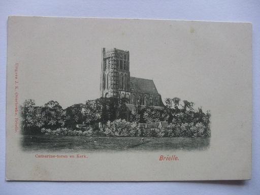 P233 Brielle - Catharine-toren en kerk, Verzenden, Voor 1920, Ongelopen, Zuid-Holland