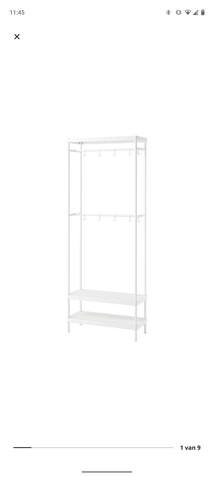 Ikea Mackapar kapstok met schoenenrek, Ophalen, Zo goed als nieuw, Metaal, Staande kapstok