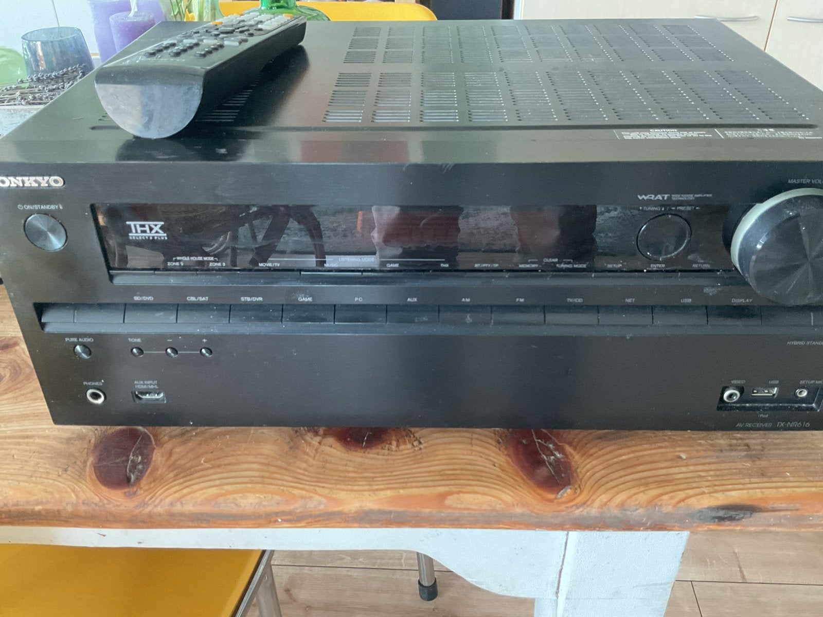 Onkyo TX-NR616 AV Receiver - Krachtige 7.2-kanaals THX, Ophalen, Gebruikt, 120 watt of meer, Onkyo