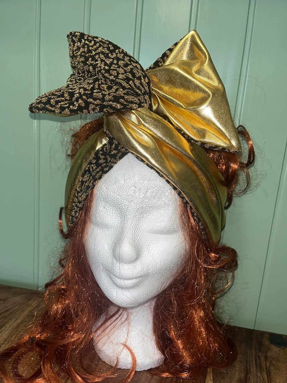 Haarwrap. Carnaval. hoofdband. Goud panter, Kleding | Dames, Ophalen of Verzenden, Nieuw, One size fits all, Hoed