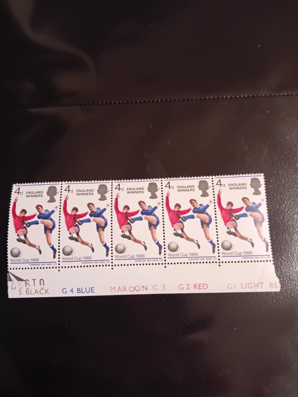 Groot-Brittannië 1966 World Cup England Winners 4d - Strook, Ophalen of Verzenden, Postfris