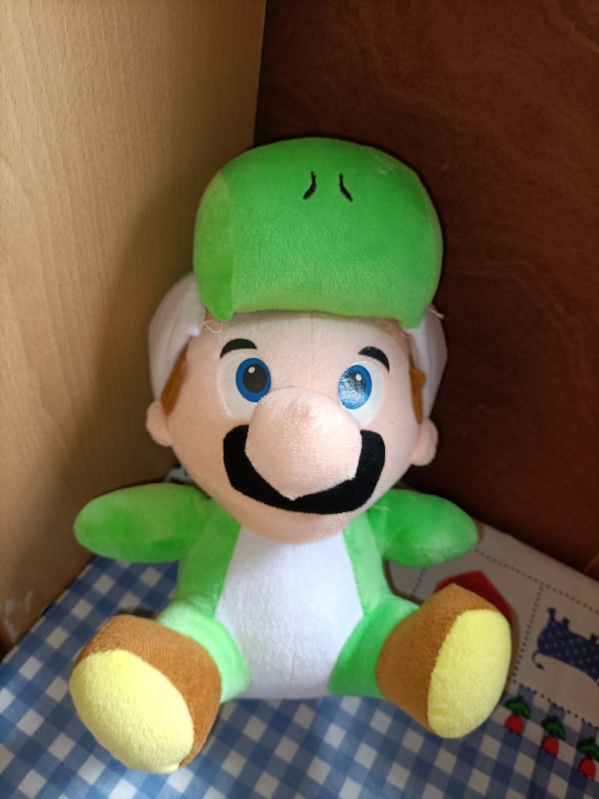 Mario knuffel in groen Yoshi pak 29 cm groot, Ophalen of Verzenden, Zo goed als nieuw, Overige typen