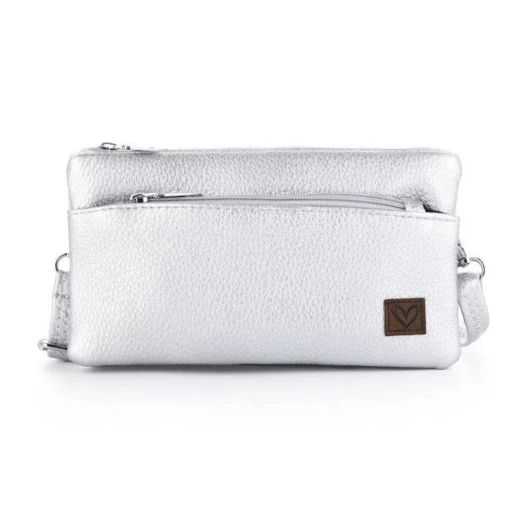 Charm London-Compacte Crossbodytas -Zilver (advr 210), Ophalen of Verzenden, Nieuw, Overige kleuren, Schoudertasje