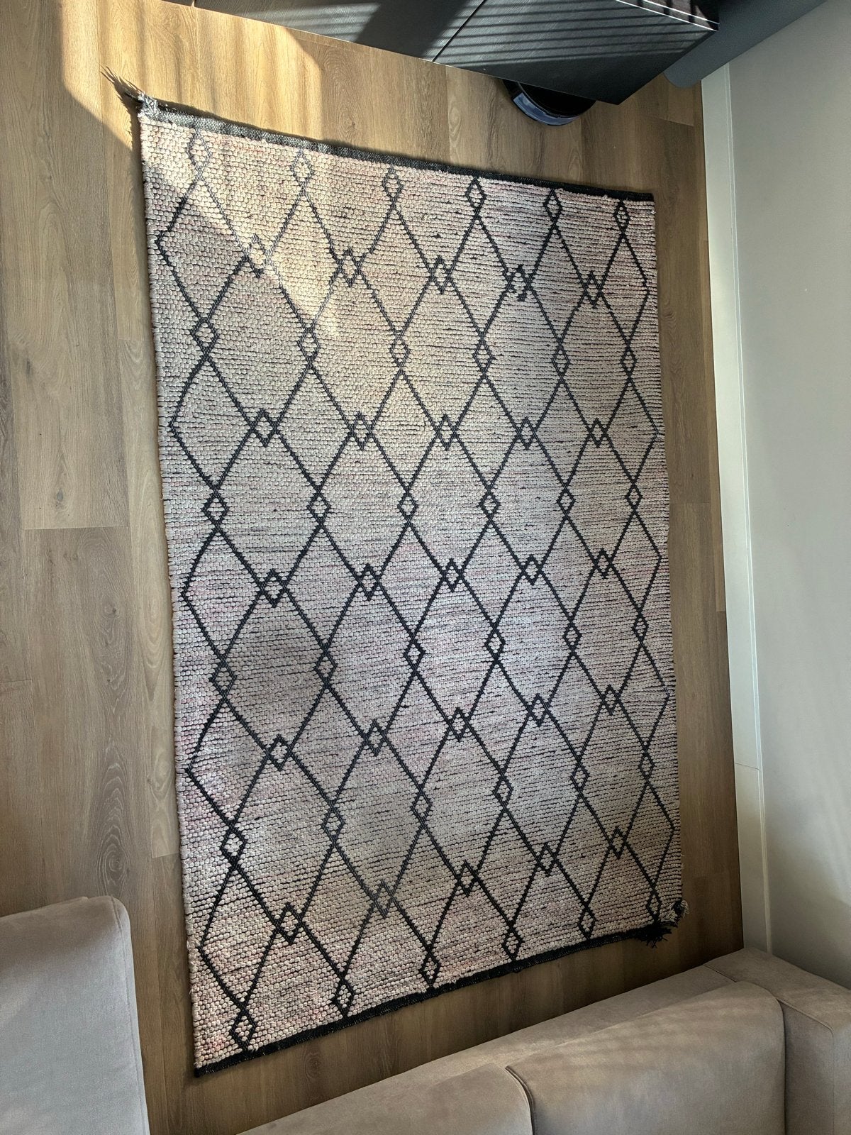 Hampton vloerkleed - 160x230 cm - 100% katoen, Ophalen, Gebruikt, 150 tot 200 cm, 200 cm of meer