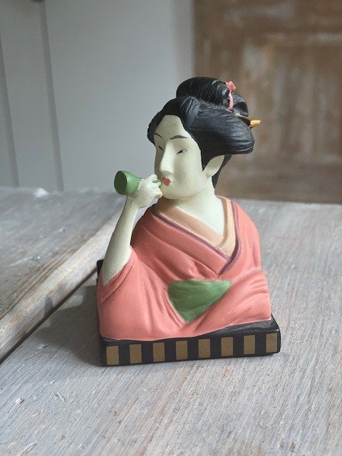 Japans Setocraft ukiyo-e beeldje. Smart phone standaard., Ophalen, Nieuw, Mens