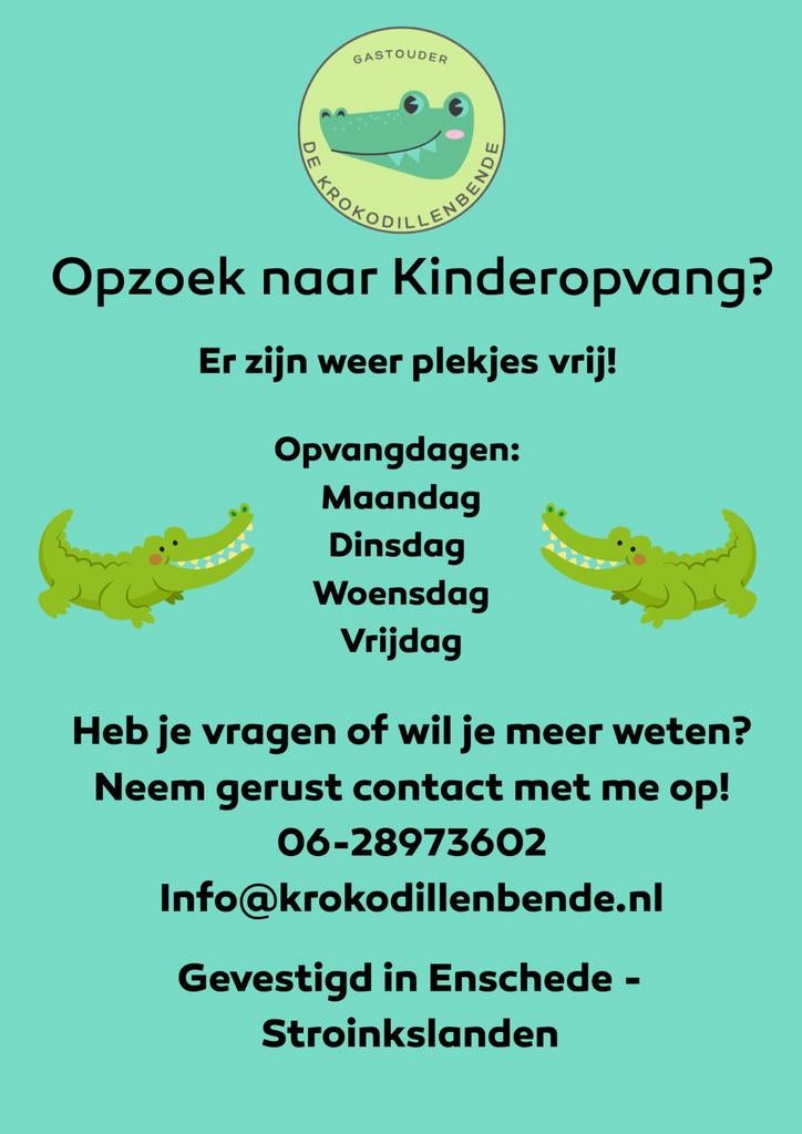 Gastouder in Enschede heeft plek, 33 - 40 uur, Overige niveaus, Vanaf 10 jaar, Overige vormen