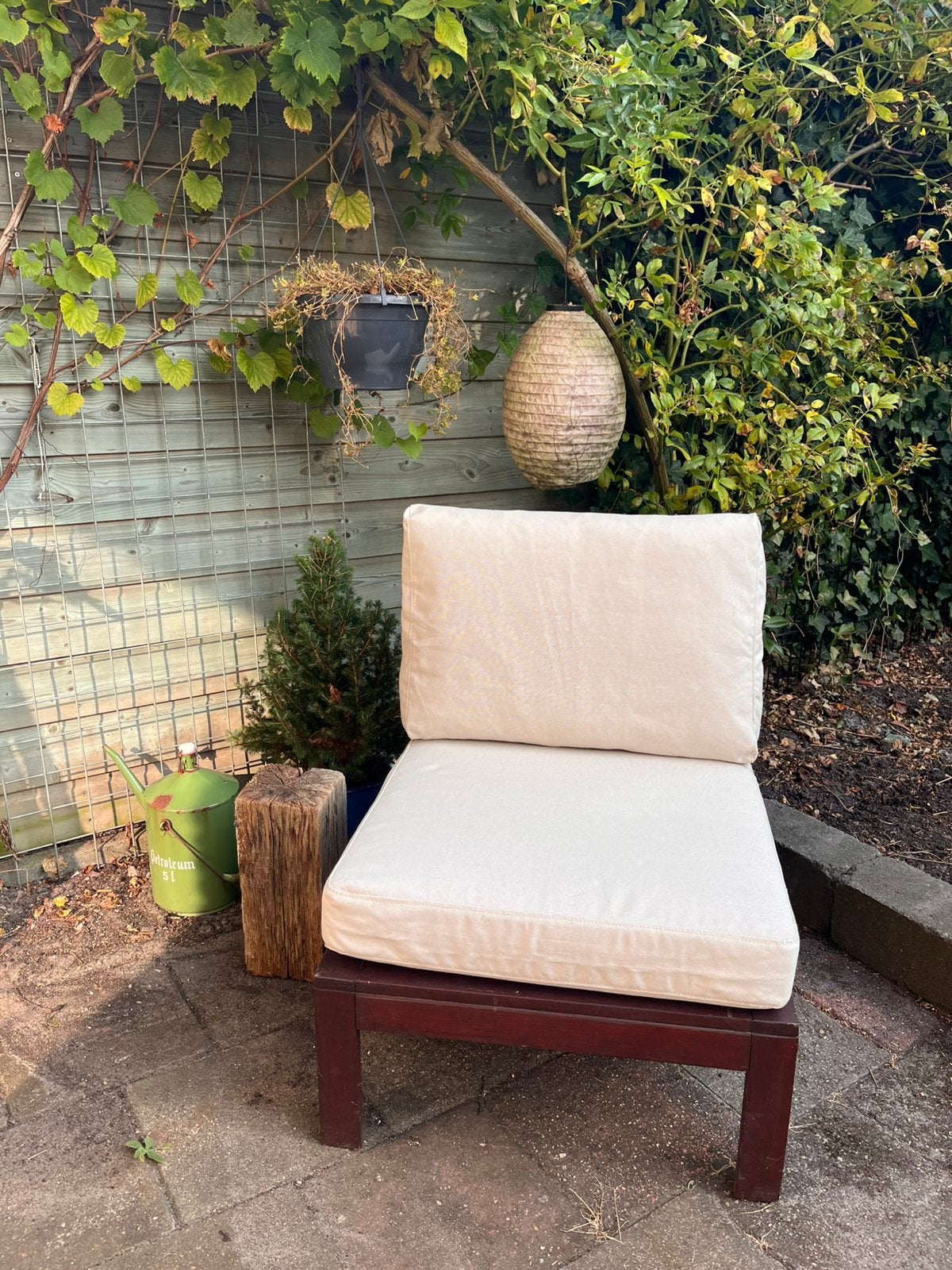 IKEA DUVHOLMEN rugkussen 62x44cm en zitkussen 62x62 cm, Ophalen, Gebruikt