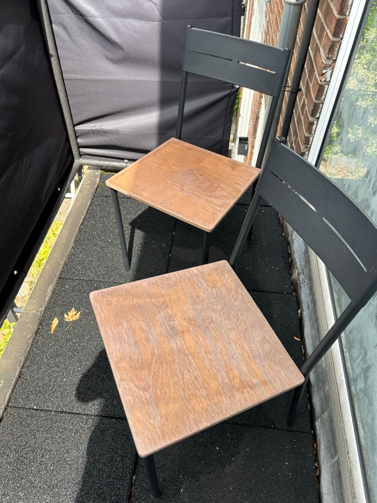 Set van 2 tuin stoelen, Tuin en Terras, Tuinstoelen, Ophalen of Verzenden, Gebruikt, Hout