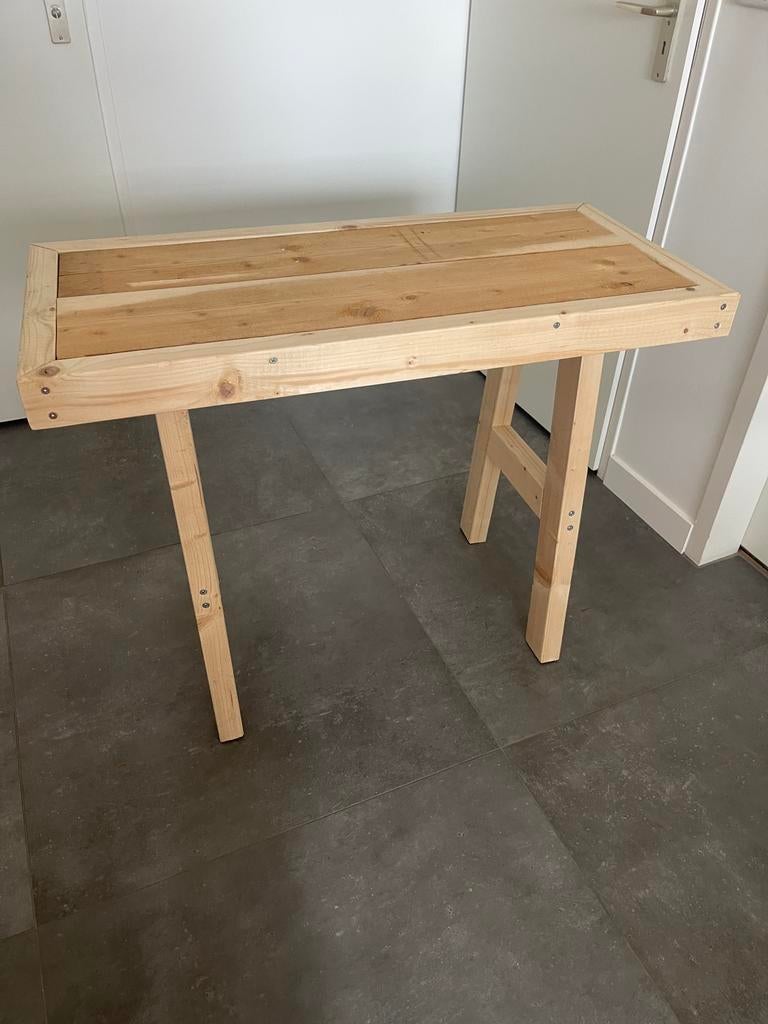 Klein houten Bureau 47x100 cm, Huis en Inrichting, Tafels | Sidetables, Ophalen, Zo goed als nieuw, 25 tot 50 cm, Rechthoekig
