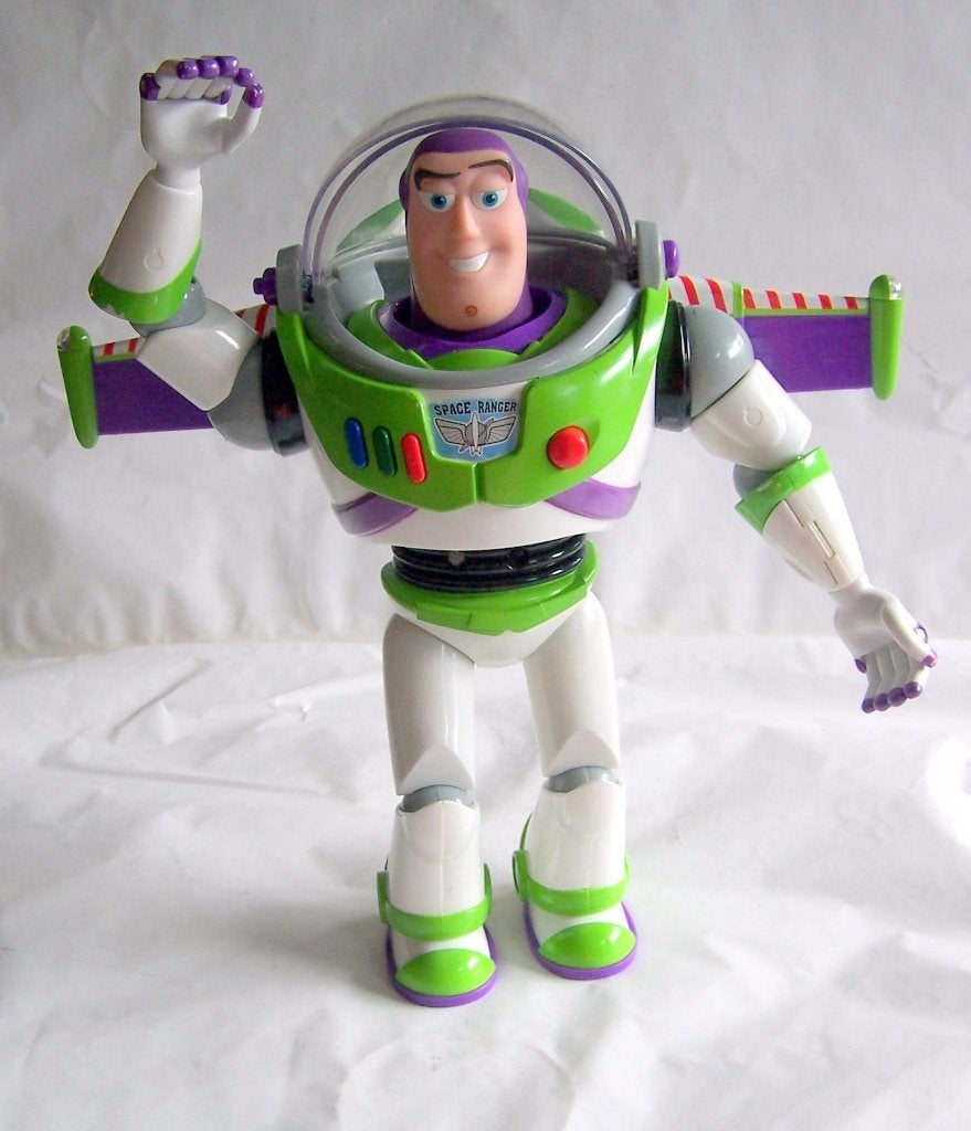 Buzz Lightyear actiefiguur-Toy Story. Licht- en geluid. Izgs, Kinderen en Baby's, Speelgoed | Actiefiguren, Ophalen of Verzenden
