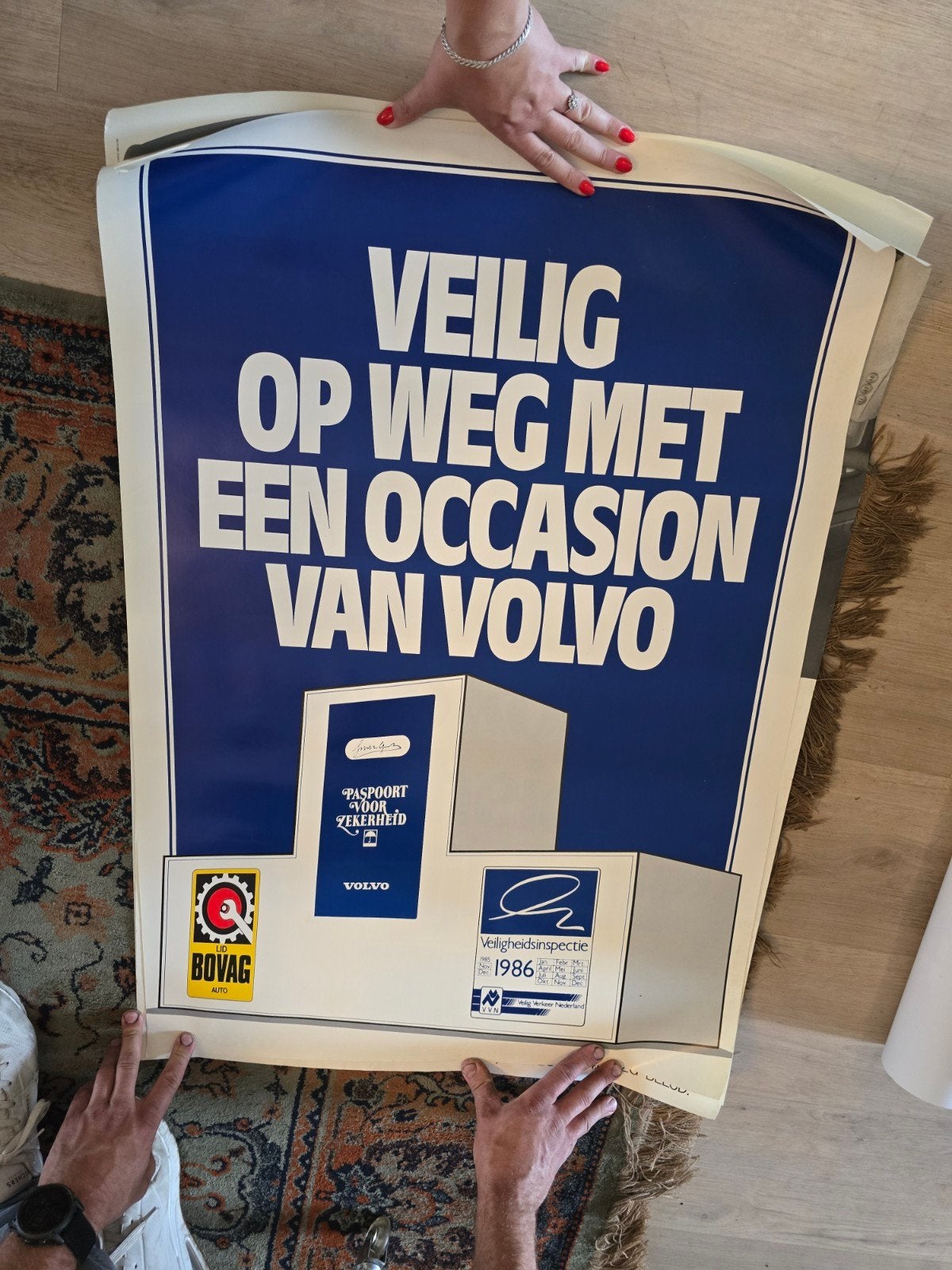 Vintage Volvo reclameposter uit 1986 nieuw, Ophalen, A1 t/m A3