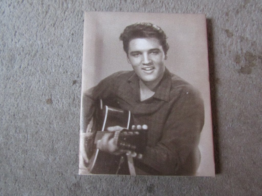 Schilderij met foto van Elvis Presley op kanvas, Minder dan 50 cm, Gebruikt, Ophalen of Verzenden, Schilderij