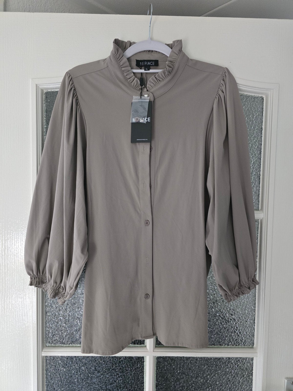 nieuw mi piace blouse xl taupe travel, Kleding | Dames, Ophalen of Verzenden, Nieuw, Maat 46/48 (XL) of groter, Bruin