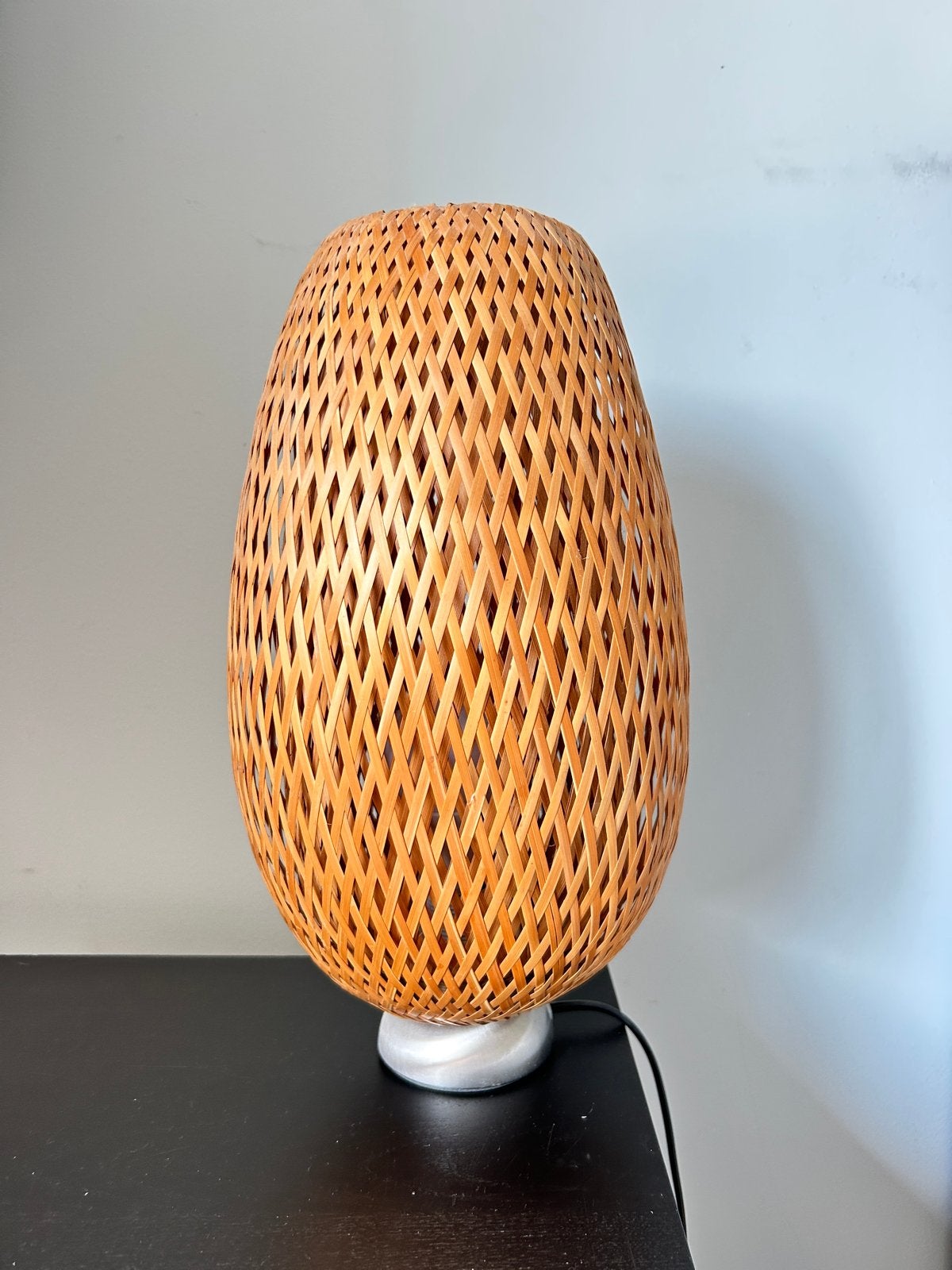 Rotan tafellamp, sfeerlamp, bamboe lamp, Ophalen, Met stekker, Landelijk, Sfeerlamp