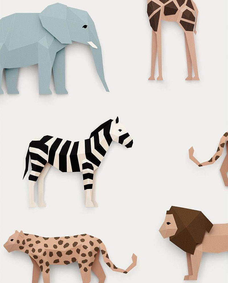 Kinderbehang Safari Studio Ditte, Mail@studioditte.nl, Baronielaan 252 4837 BH Breda, Studio Ditte, Ophalen of Verzenden
