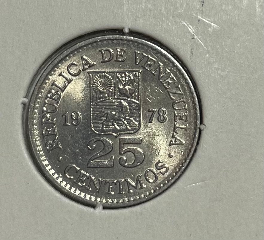 25 centimos Venezuela 1978, Ophalen of Verzenden