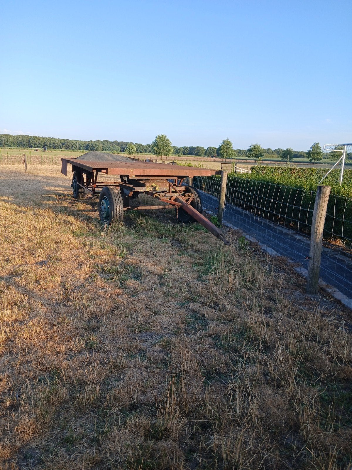 Oude aanhanger / platte wagen - opknapper, Ophalen, Gebruikt, Transportkar