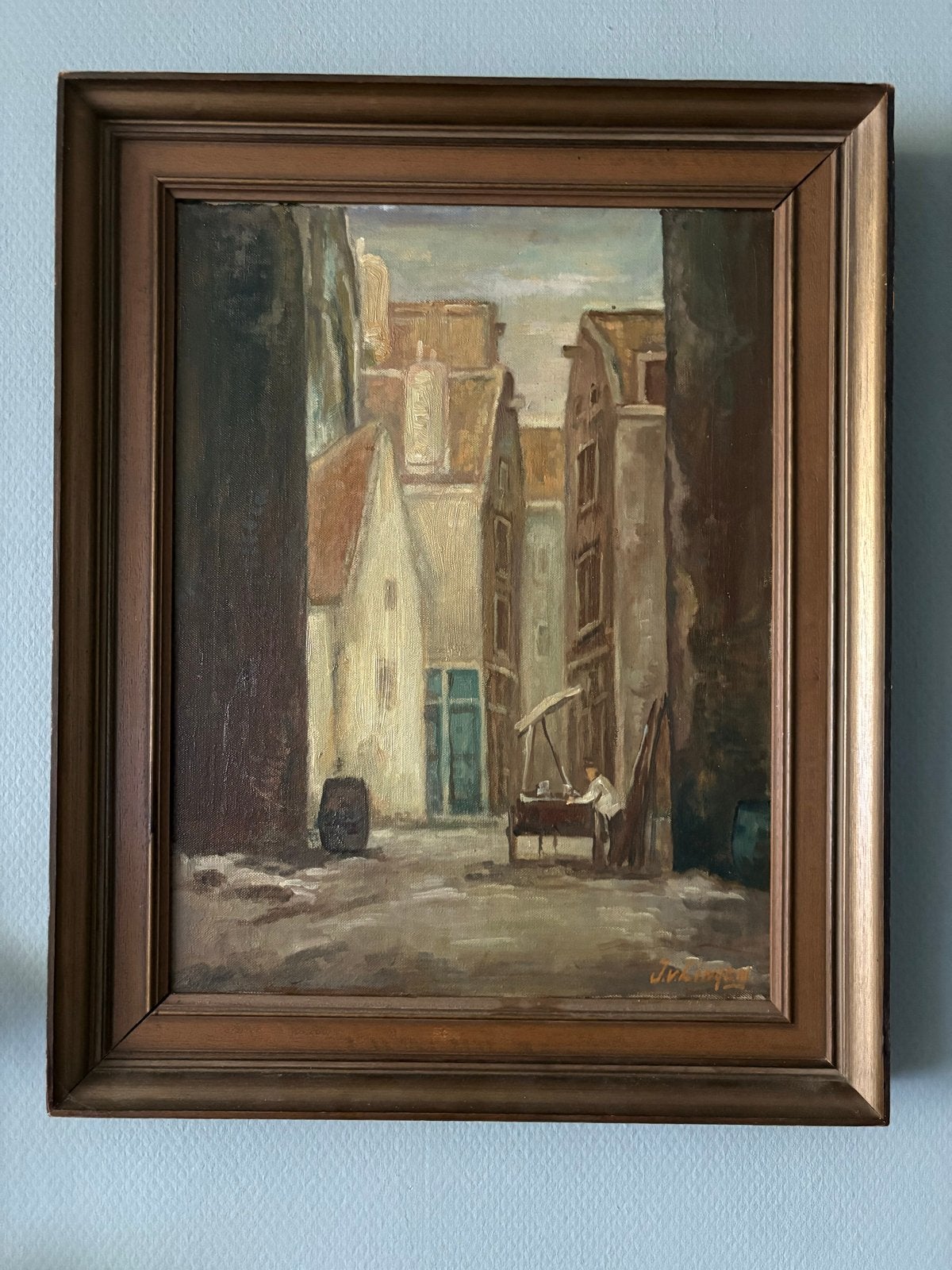 Impressionistisch stadsgezicht van Jan van Lingen, Antiek en Kunst, Ophalen of Verzenden