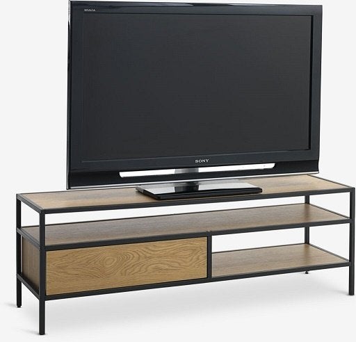 tv meubel/dressoir met lade JYSK Trappedal, Ophalen, 100 tot 150 cm, Modern rustiek, Zo goed als nieuw