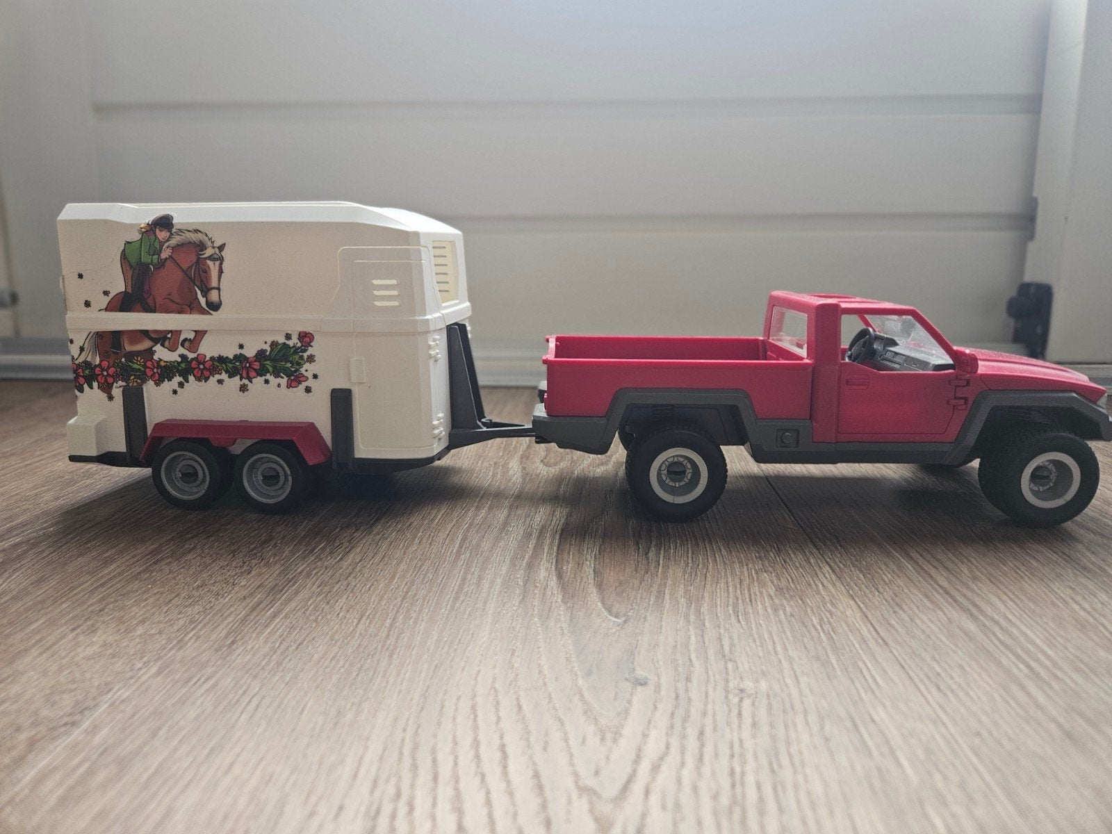 Schleich Pick-up met paardentrailer en accessoires, Ophalen of Verzenden